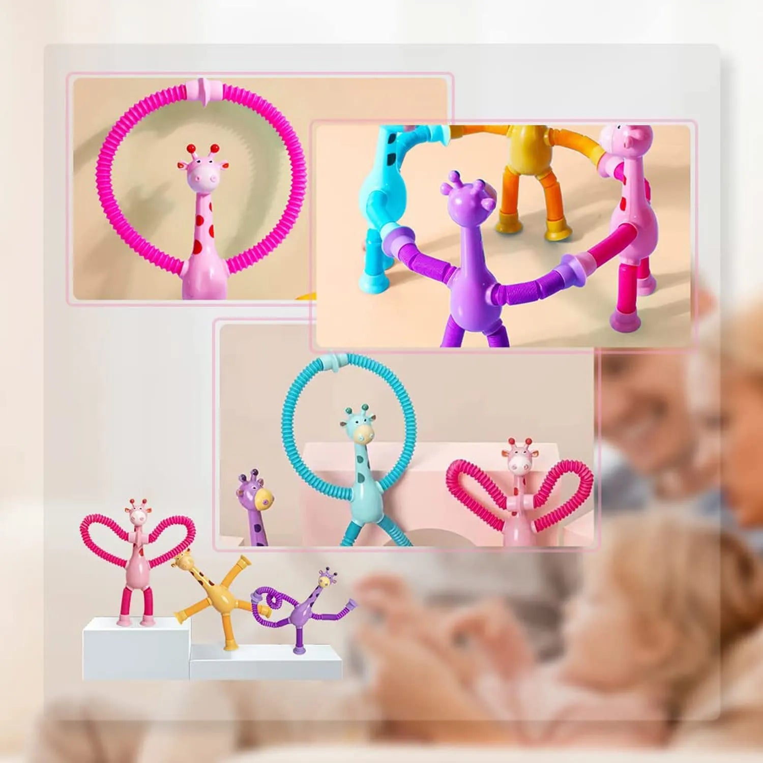 GiraffeStretch – Leuk Telescoop Zuig Speelgoed