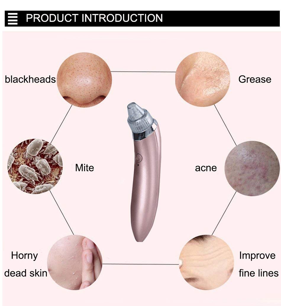 LuxeGlow Elite Blackhead Verwijderapparaat | Oplaadbare 4-in-1 oplossing voor een heldere, stralende huid