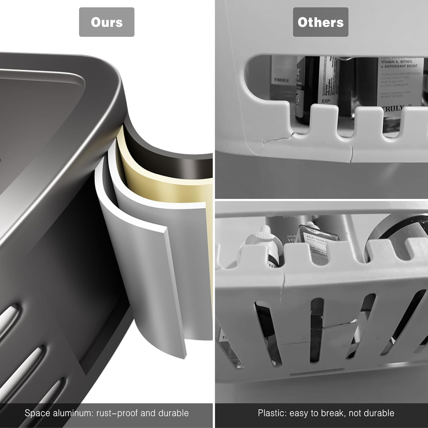 CaddyCraft Driehoekige Douch Organizer | Maximaliseer ruimte met een stijlvolle, veelzijdige caddy