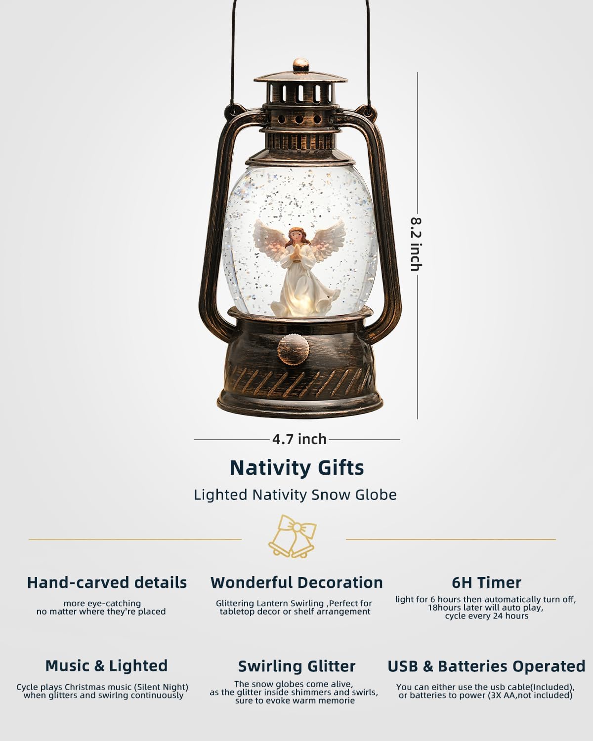 LED Pompoenlamp voor Herfstdecoratie – Warm Licht met 6-uurs Timer