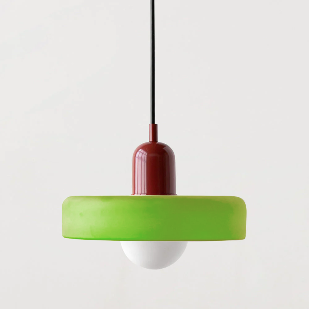 Bauhaus Hanglamp in Gekleurd Glas