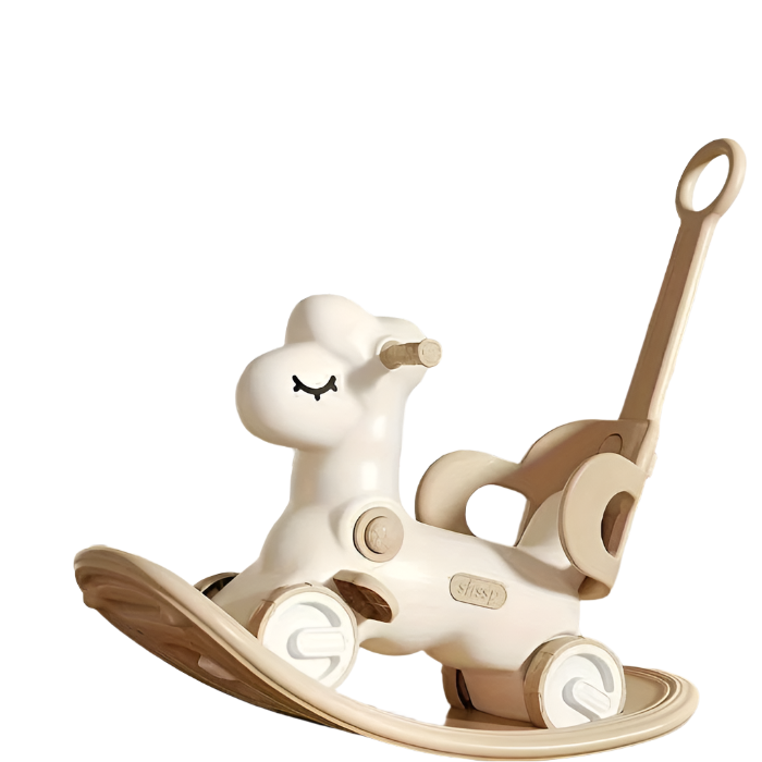 Twist & Ride: 2-in-1 Baby Schommelpaard en Loopfiets - Veilig en Leuk Speelgoed