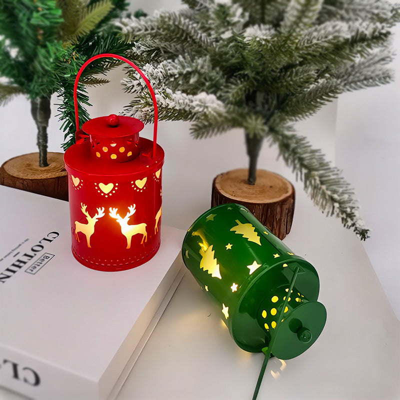 Elektronische Kerstkaars met Flikkerend LED Licht – Decoratieve IJzeren Kaars voor Binnen
