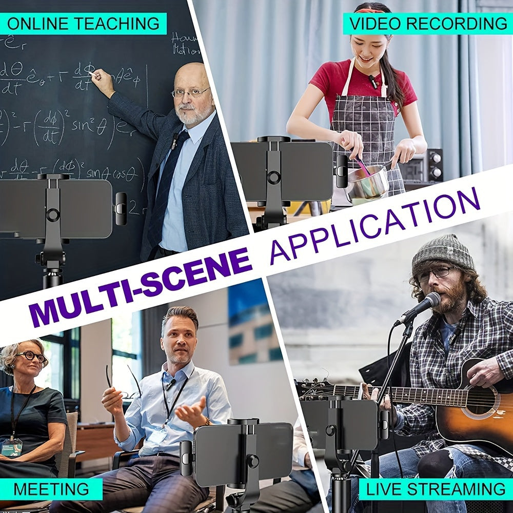 Draadloze Lavaliermicrofoon voor Video-opnames en Livestreaming – Compact Ontwerp met Hoge Geluidskwaliteit en USB-C Verbinding