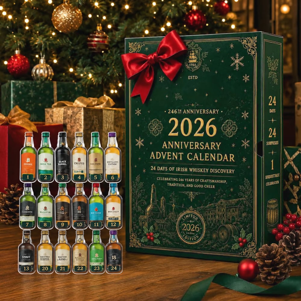 ⏰❄️ Adventskalender voor het 246e jubileum 2026📅 24 dagen vol Ierse whisky-ontdekkingen
