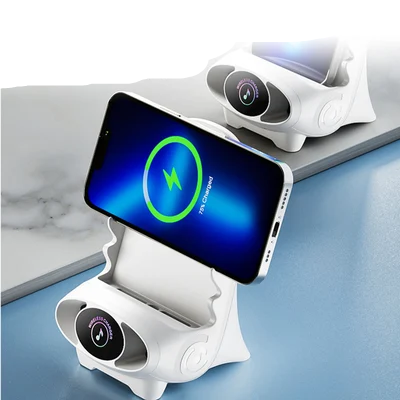 LuxiCharge Luxe Mini Stoel | Draadloze snellader en multifunctionele telefoonhouder