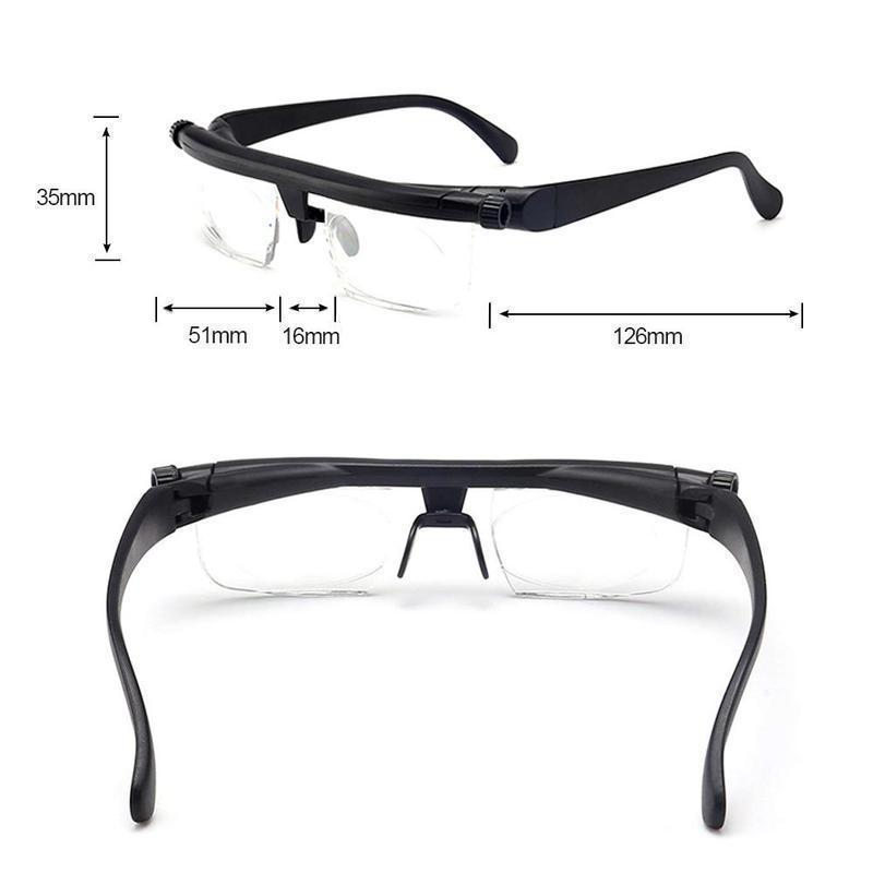 Sandsberg | Focussable Leesbril Unisex | Verstelbare Zoomlens | Zwart