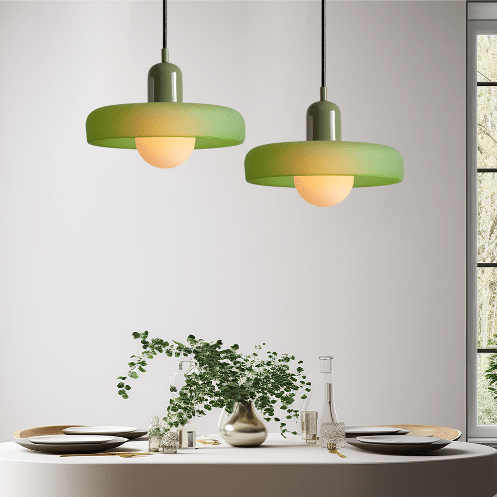 Bauhaus Gekleurde Glazen Hanglamp voor Moderne Interieurs