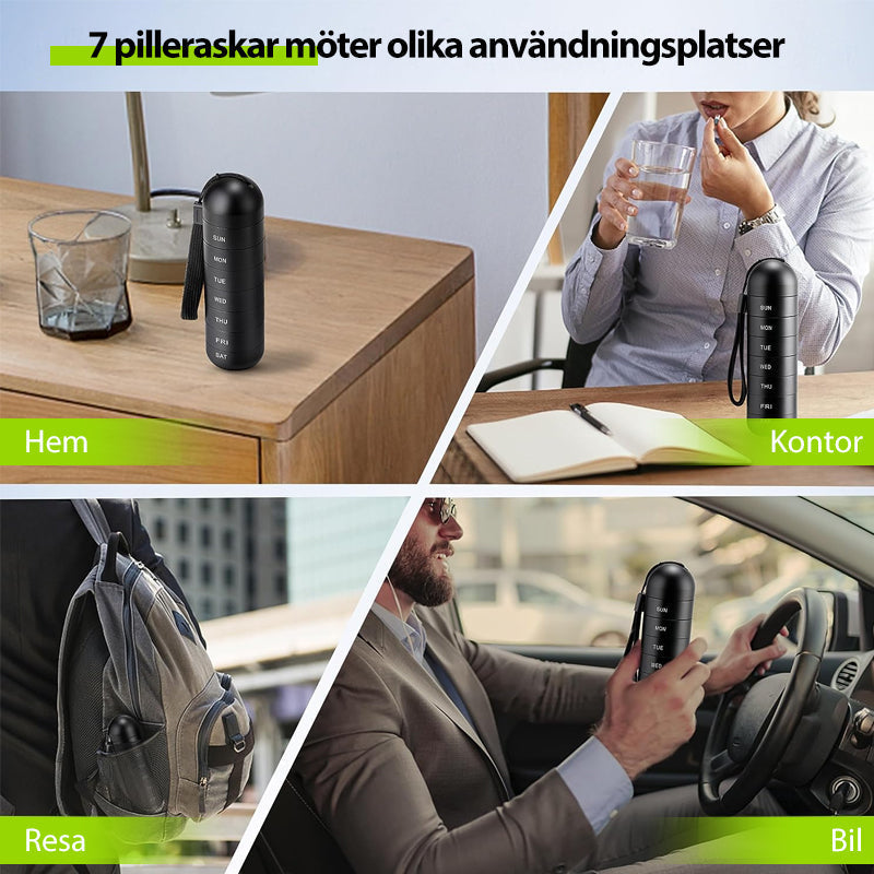 7-Daagse Draagbare Pillendoos voor Reizen