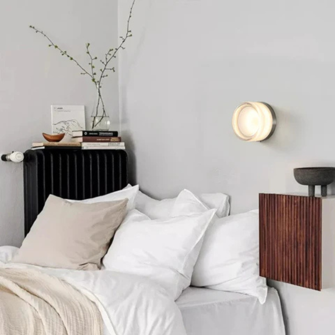 Moderne Glas Ronde Wandlamp LED 1-Licht