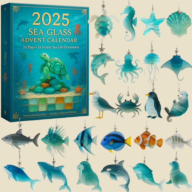 ShellSpark Adventskalender 2025 | Ontdek dagelijkse verrassingen met milieuvriendelijke zee-glaskunstschatten!