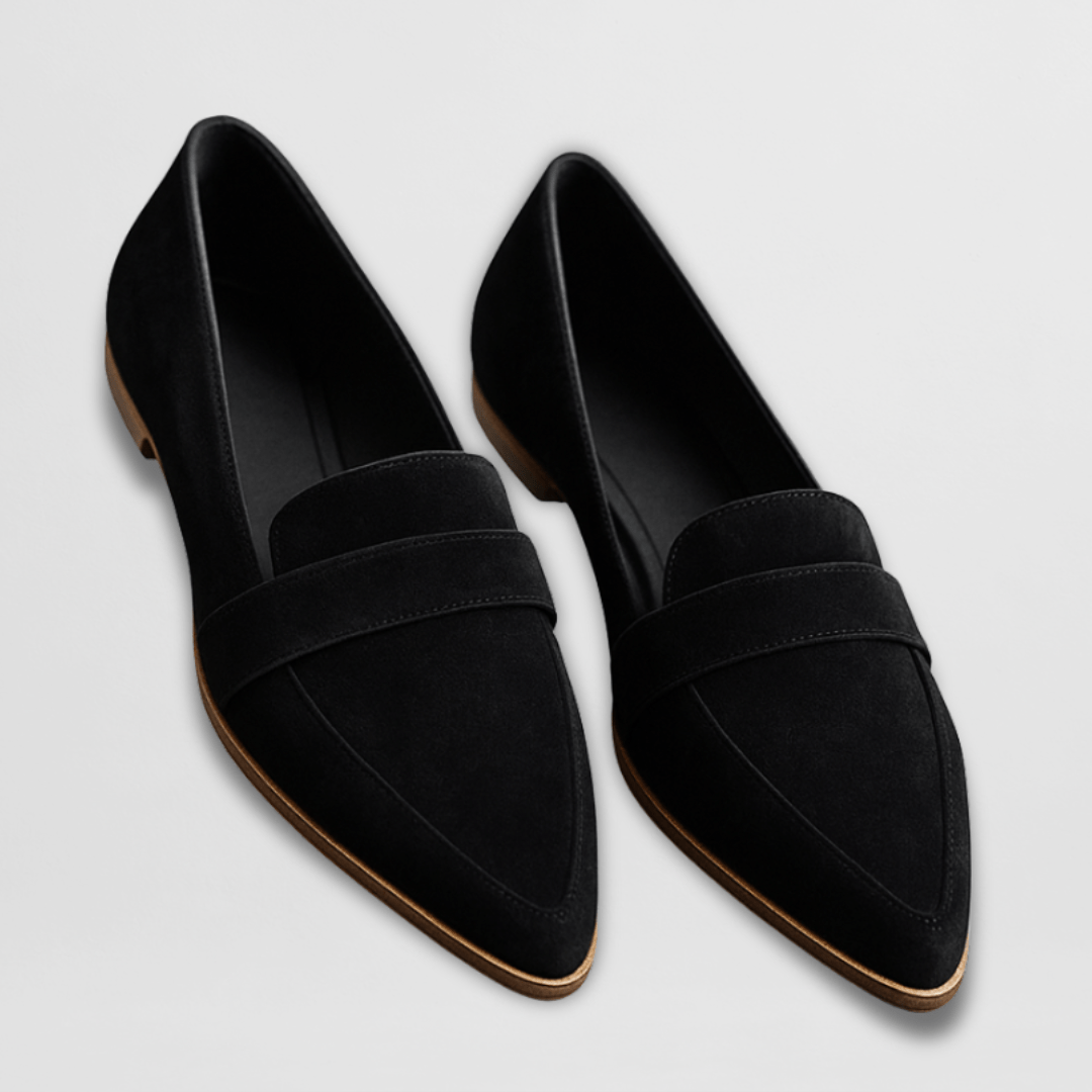 Magdalena | Dames Lente Puntige Suède Loafers