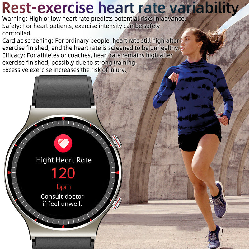 Medische EKG-Smartwatch | CFDA-gecertificeerd | 512Hz Hoogprecisie Biosensor | SpO2- & Hartslagmonitoring | AI-gebaseerde Ademhalingsanalyse | IP67 Waterdicht