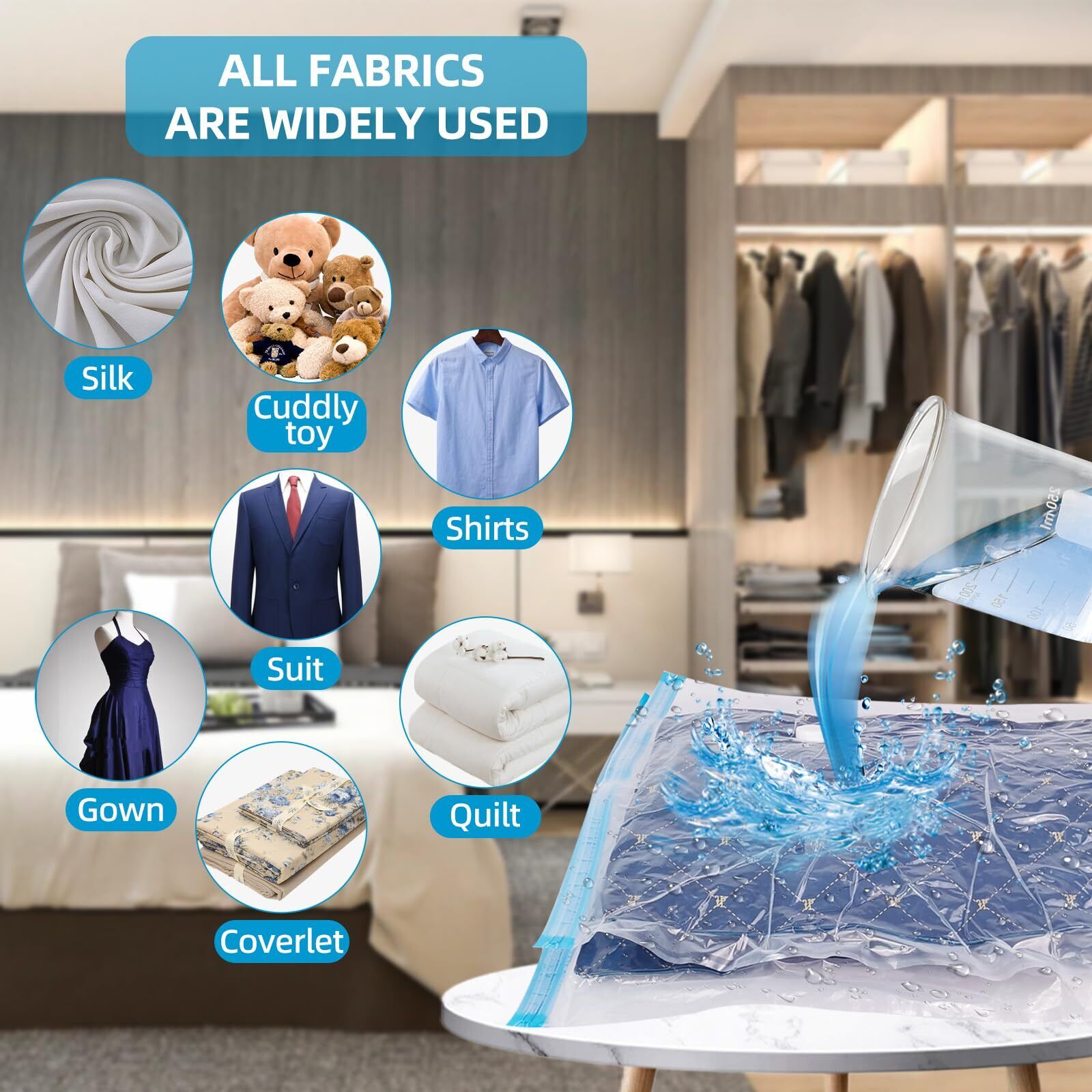 LuxiPack Elite Vacuümopslagzakken | Maximaliseer uw ruimte met duurzame, ruimtebesparende vacuümzakken met een gebruiksvriendelijke pomp