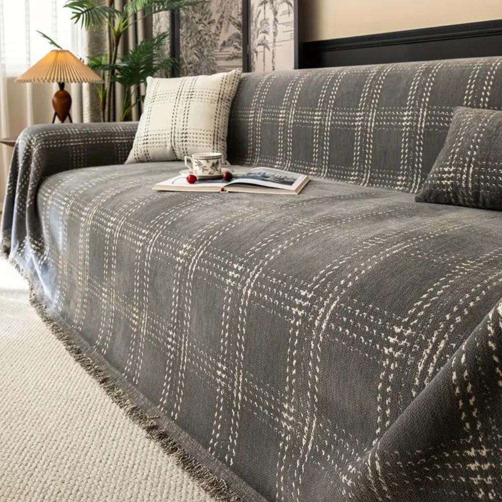 Bankbeschermer met Ruitpatroon – Beschermende Bankhoes voor de Sofa