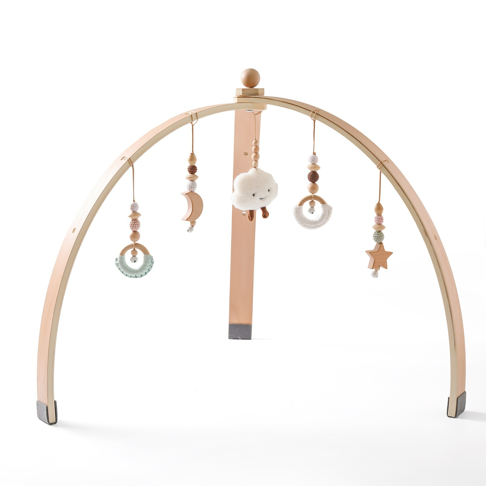 Houten Baby Activiteitenboog met Hangspeelgoed voor Baby