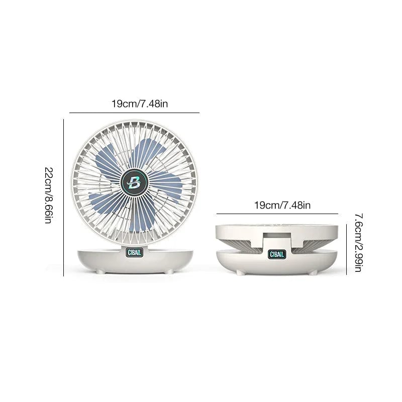 AeroLux Elegante Draagbare Ventilator | Stijlvolle, opvouwbare ventilator voor ultiem comfort