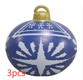 Opblaasbare Christmas Kerstbal 60 cm – Weerbestendige PVC Kerstdecoratie voor Buiten
