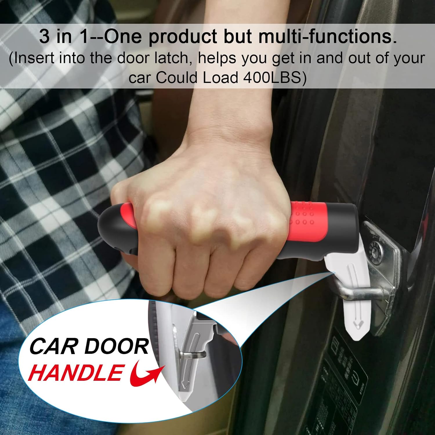 Auto Cane 3-in-1 Voertuigondersteuning & Nooduitgangs-tool