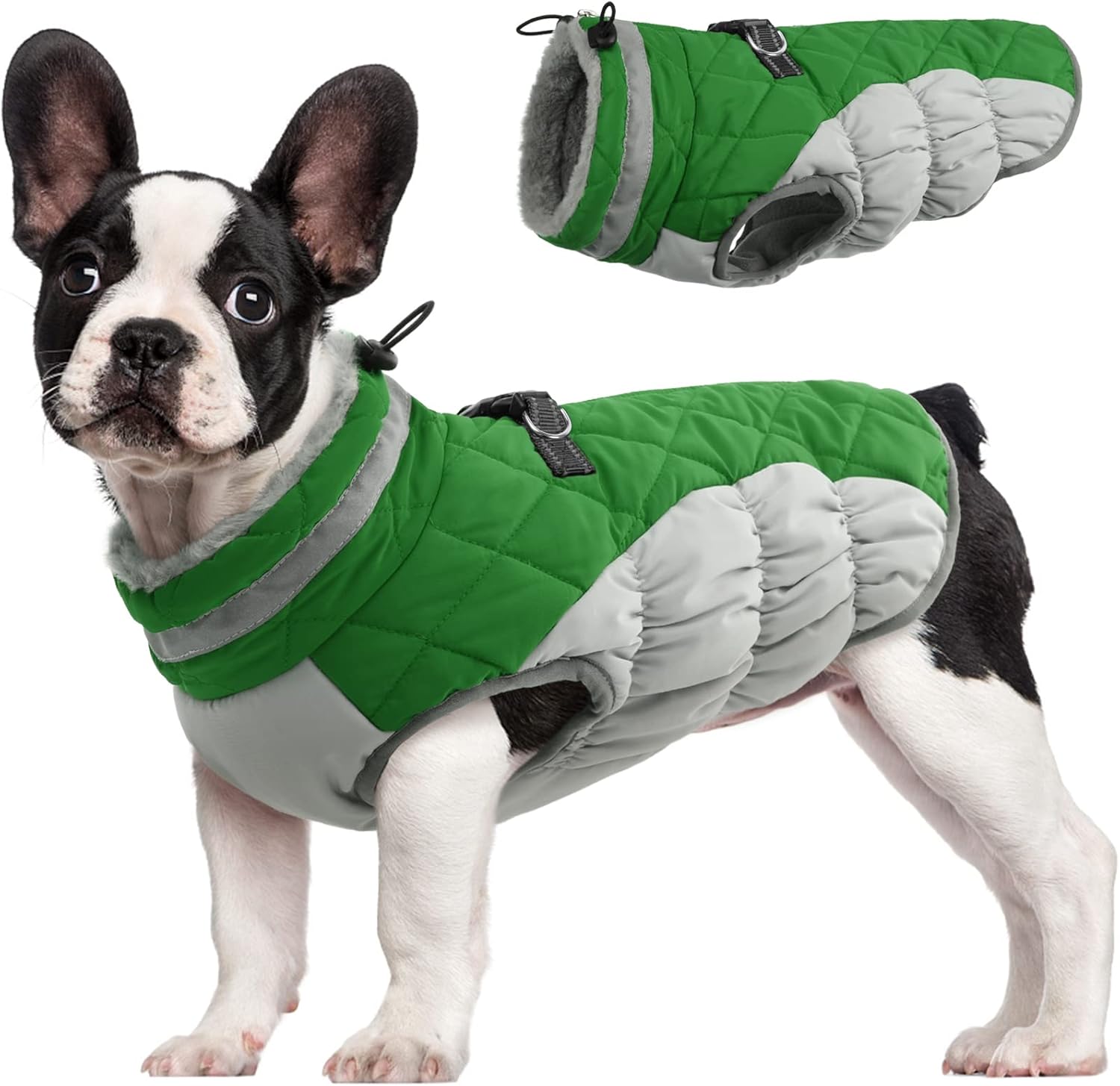 SafeWalk Winterharnas Jas – Waterdichte hondenjas met reflectie en fleecevoering