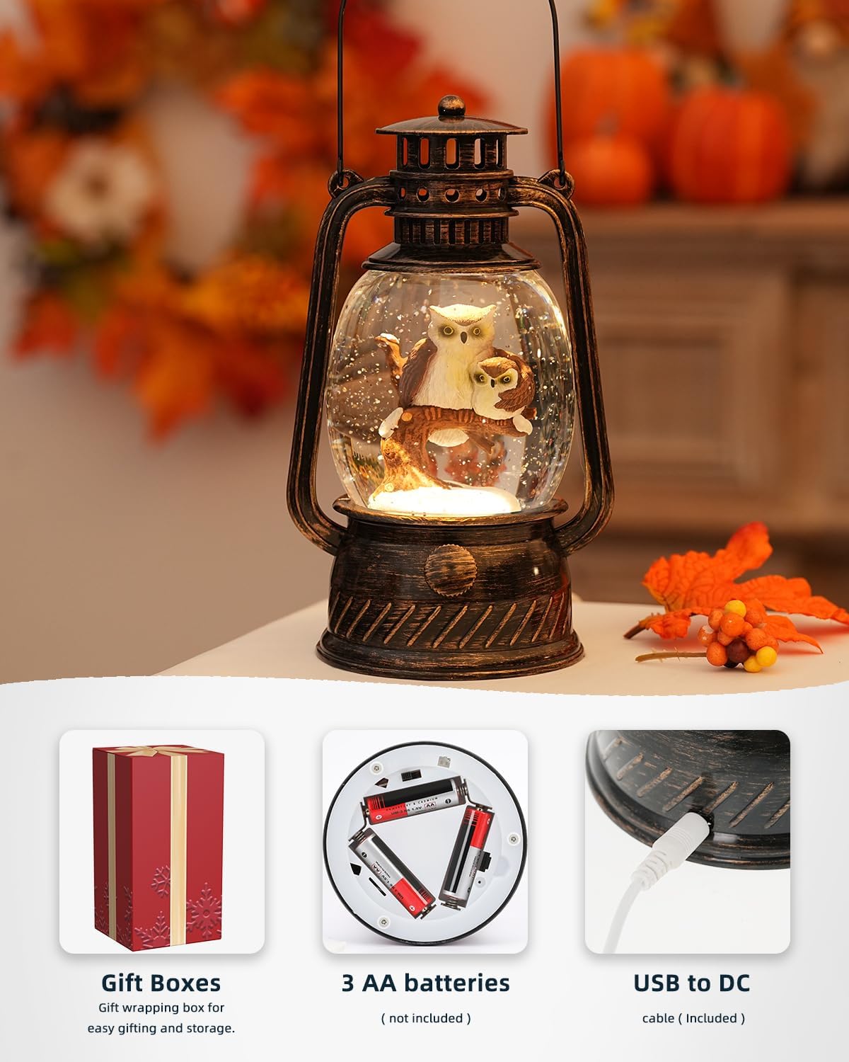 LED Pompoenlamp voor Herfstdecoratie – Warm Licht met 6-uurs Timer