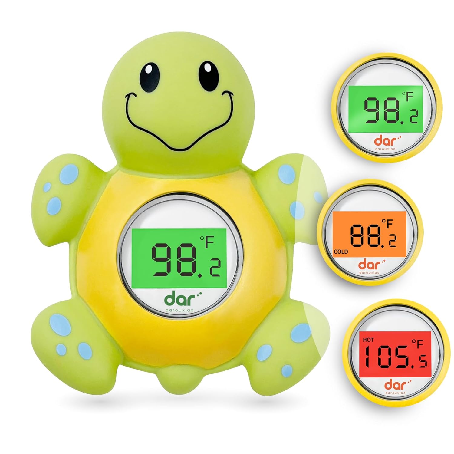 AquaVeilig Baby Badthermometer – Digitaal Display met 3 Kleuren en Temperatuurwaarschuwing