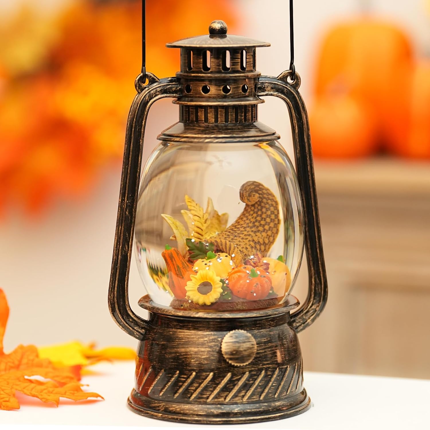 Herfstglans Decoratieve Lamp met Pompoenen – Warm LED-Licht en 6-Uur Timer