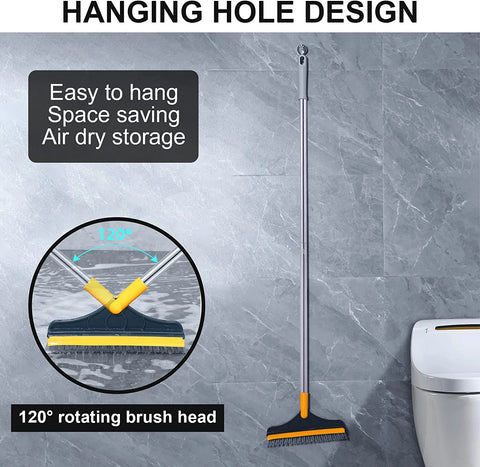 LuxiClean Dubbel-Actie Vloer Schrobborstel | Moeteloos schoonmaken en vegen voor een sprankelende afwerking