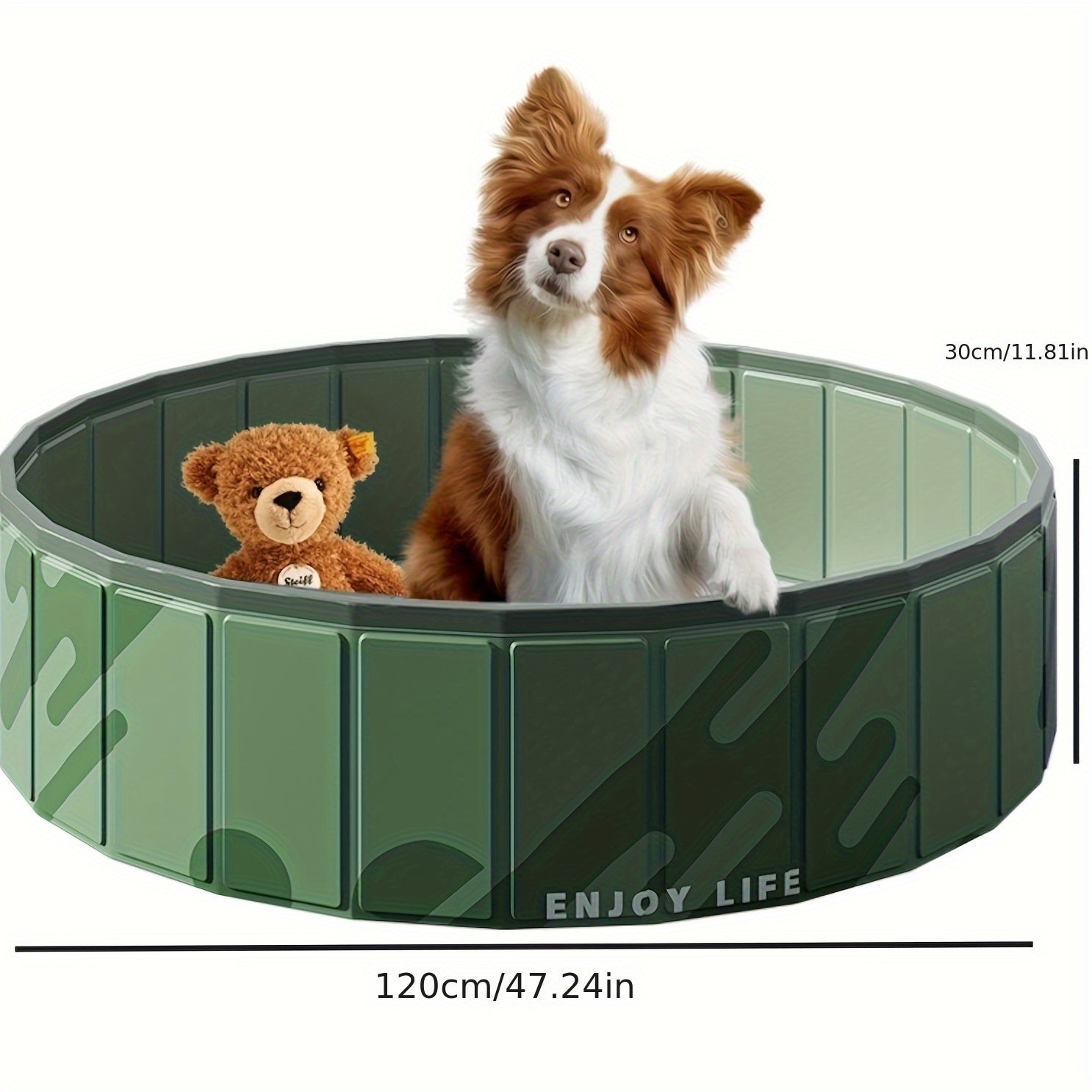 PawLuna Opvouwbaar Hondenbad van PVC | 80 cm Ø | Robuust & Draagbaar | Perfect voor Zomer & Tuin