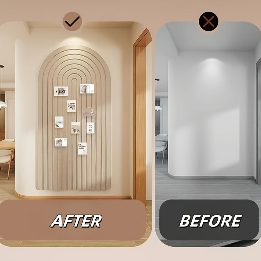 Boogvormige Vilt-Pinnwand – Extra Groot, Zelfklevend en Modern Design