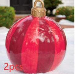 Opblaasbare Christmas Kerstbal 60 cm – Weerbestendige PVC Kerstdecoratie voor Buiten