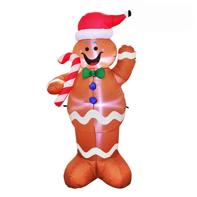 Opblaasbare LED Kerstdecoratie – Verlichte Sneeuwpop voor Buiten