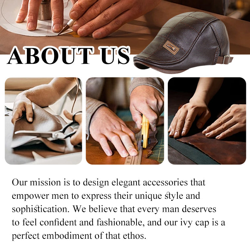 ElderLux Pluche Leren Baret | Gezellige elegantie voor een warme winterervaring