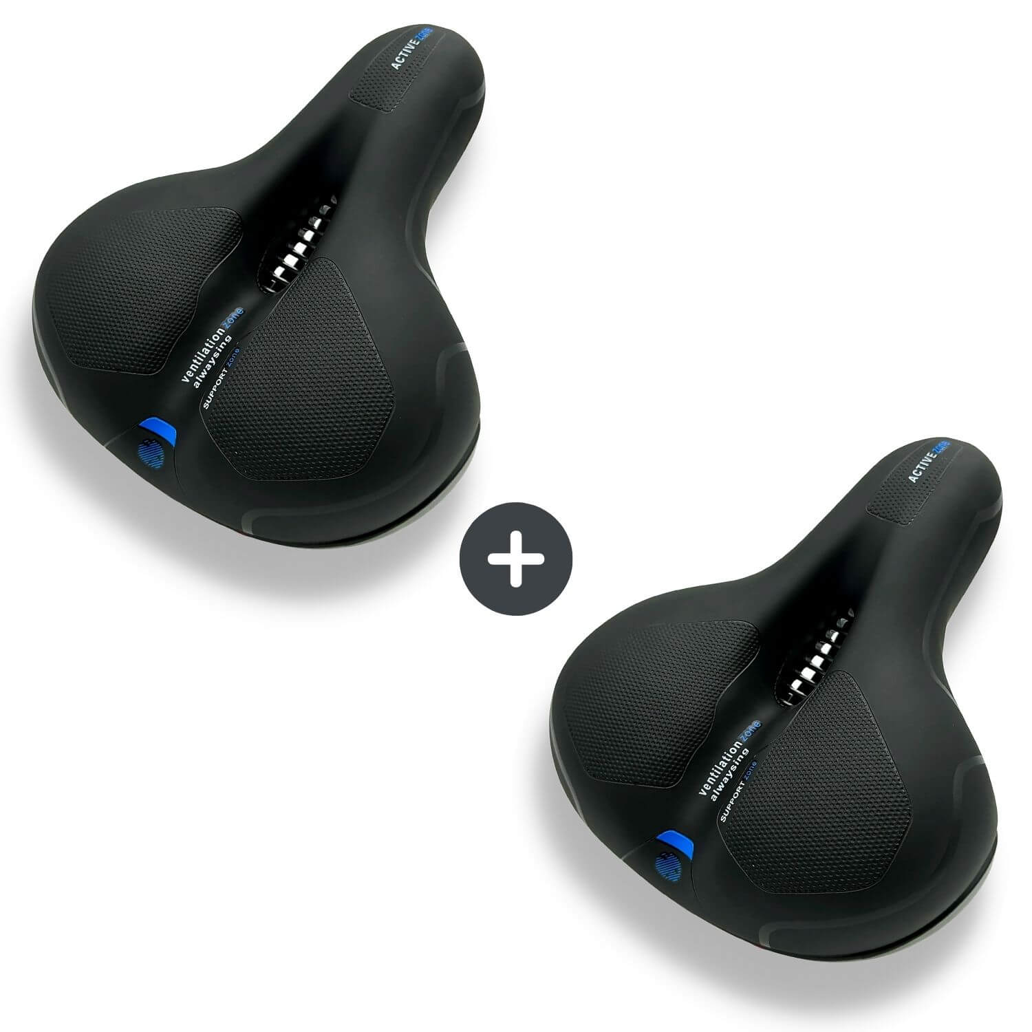 Sandsberg | CloudComfort Pro Fietszadel | Drukverlagende Geheugenfoam | Zwart
