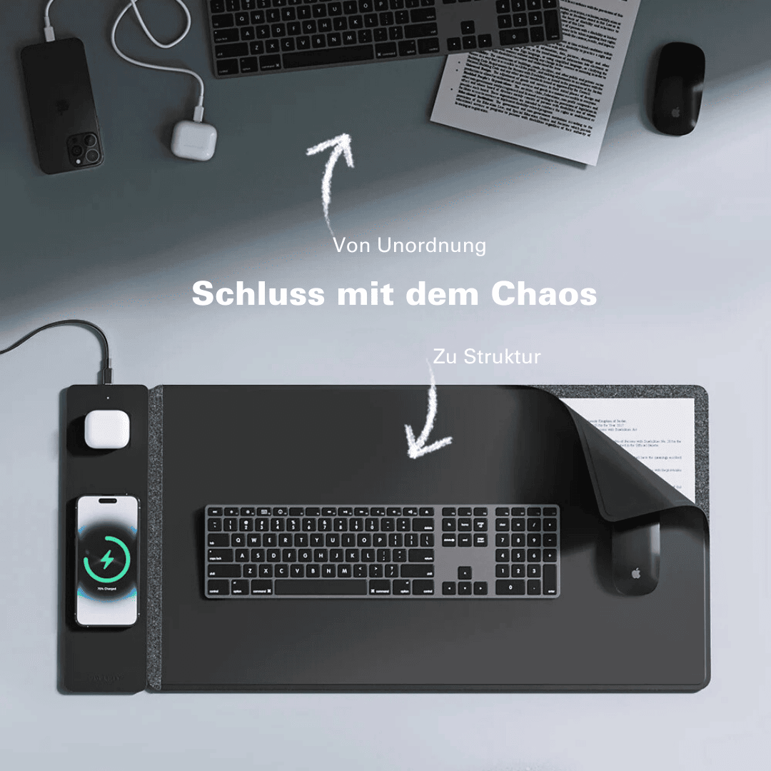 MagCharge 3-in-1 Magnetische Draadloze Oplaadmuismat | opladen, werken en oplichten