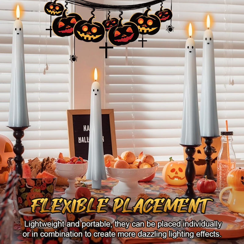 SpookGlow Spooklicht | Afstandsbediend 3D-kaars met vlam