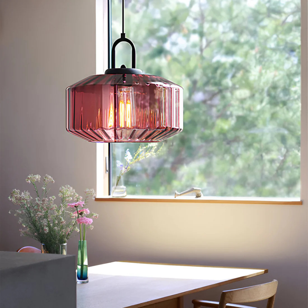 Mireta - Retro Gekleurd Glazen Hanglamp