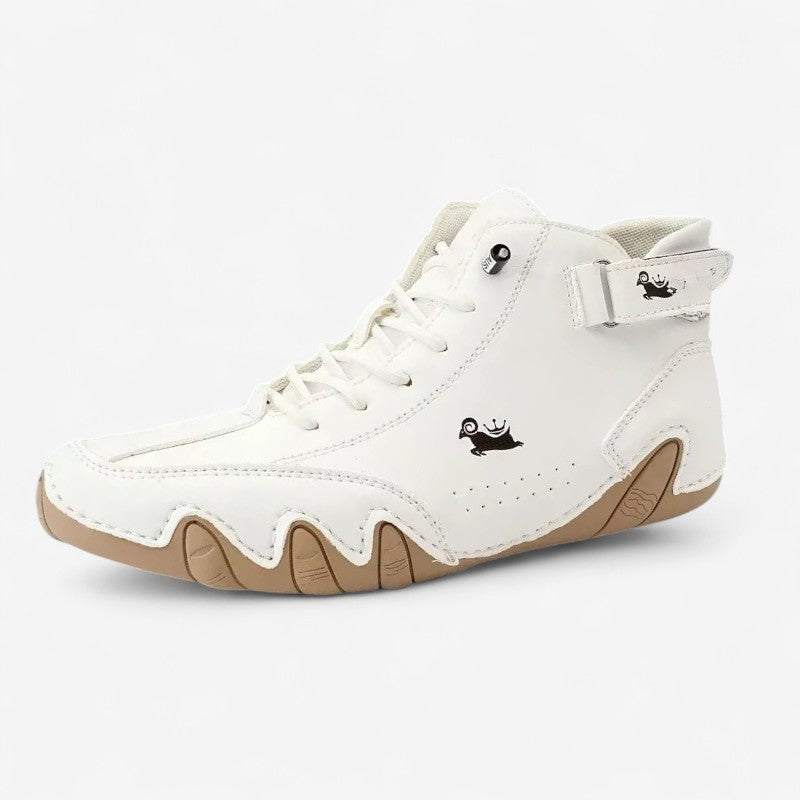 StadsSneak PU Sneakers – Ronde Neuzen met Antislipzool en Vetersluiting