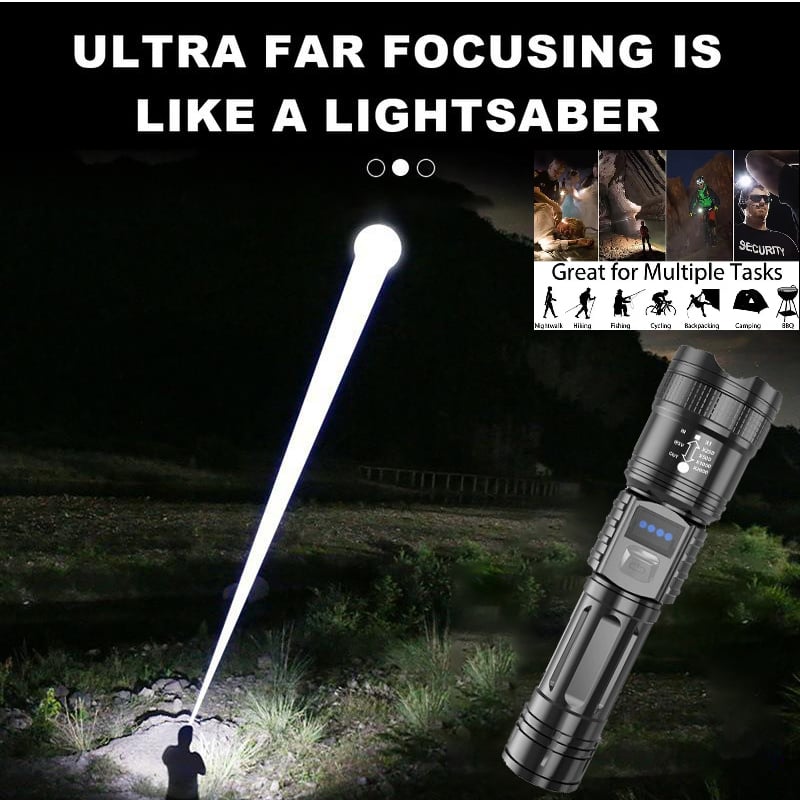 StormBeam Oplaadbare Zaklamp met Telescopische Zoom
