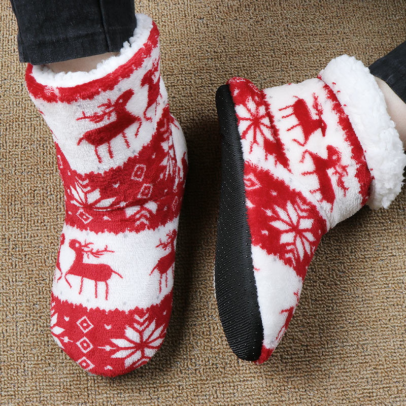 Warme Kerst-Huispantoffels van Koraalfleece