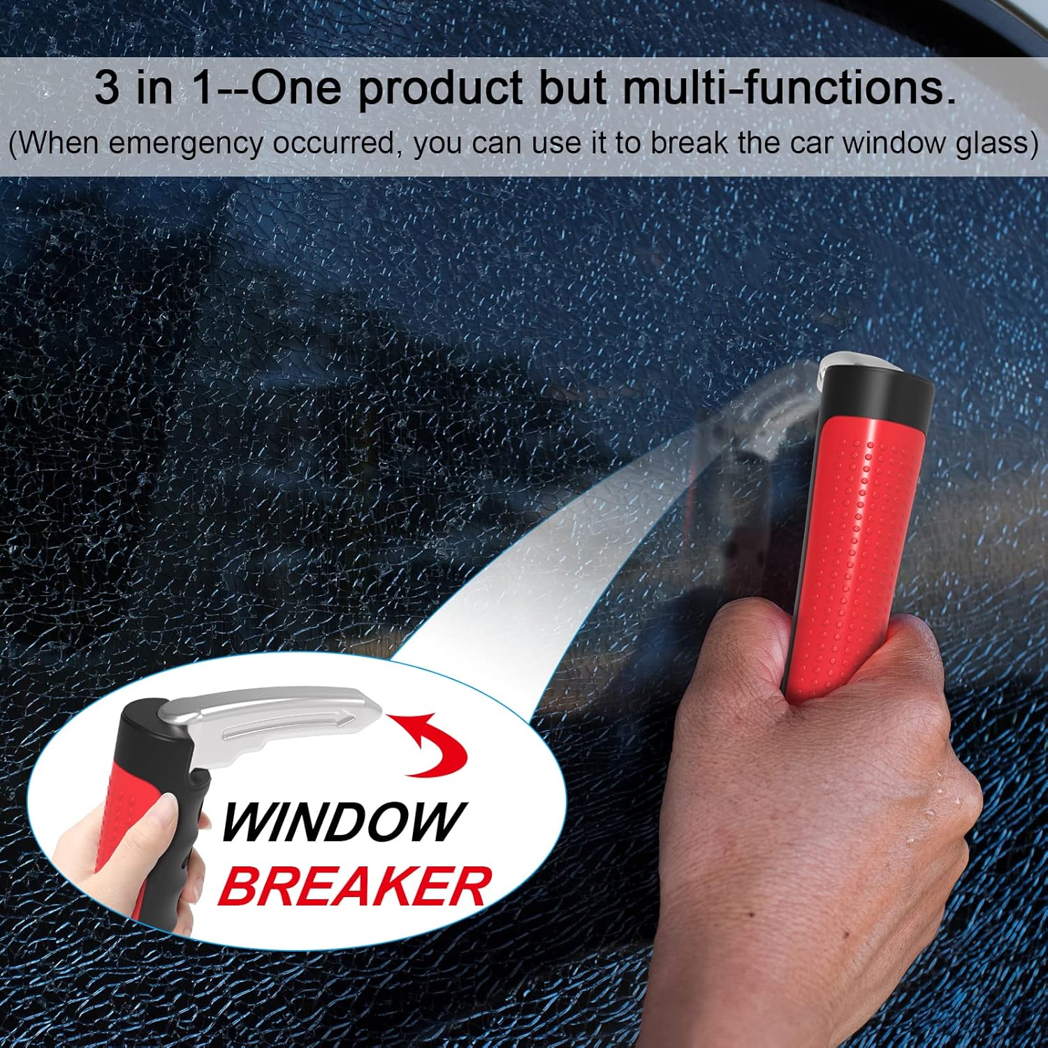 Auto Cane 3-in-1 Voertuigondersteuning & Nooduitgangs-tool