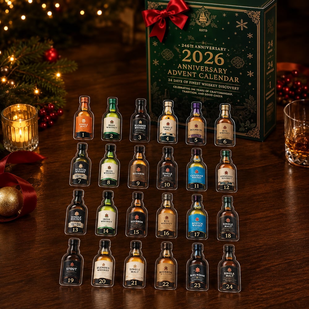 ⏰❄️ Adventskalender voor het 246e jubileum 2026📅 24 dagen vol Ierse whisky-ontdekkingen