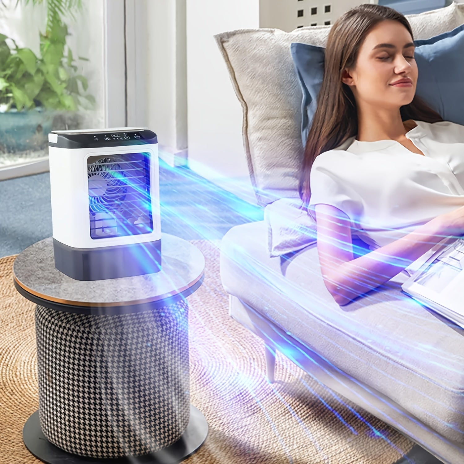Mini Portable Airconditioner Koel met Water – USB Voeding met Groot Reservoir