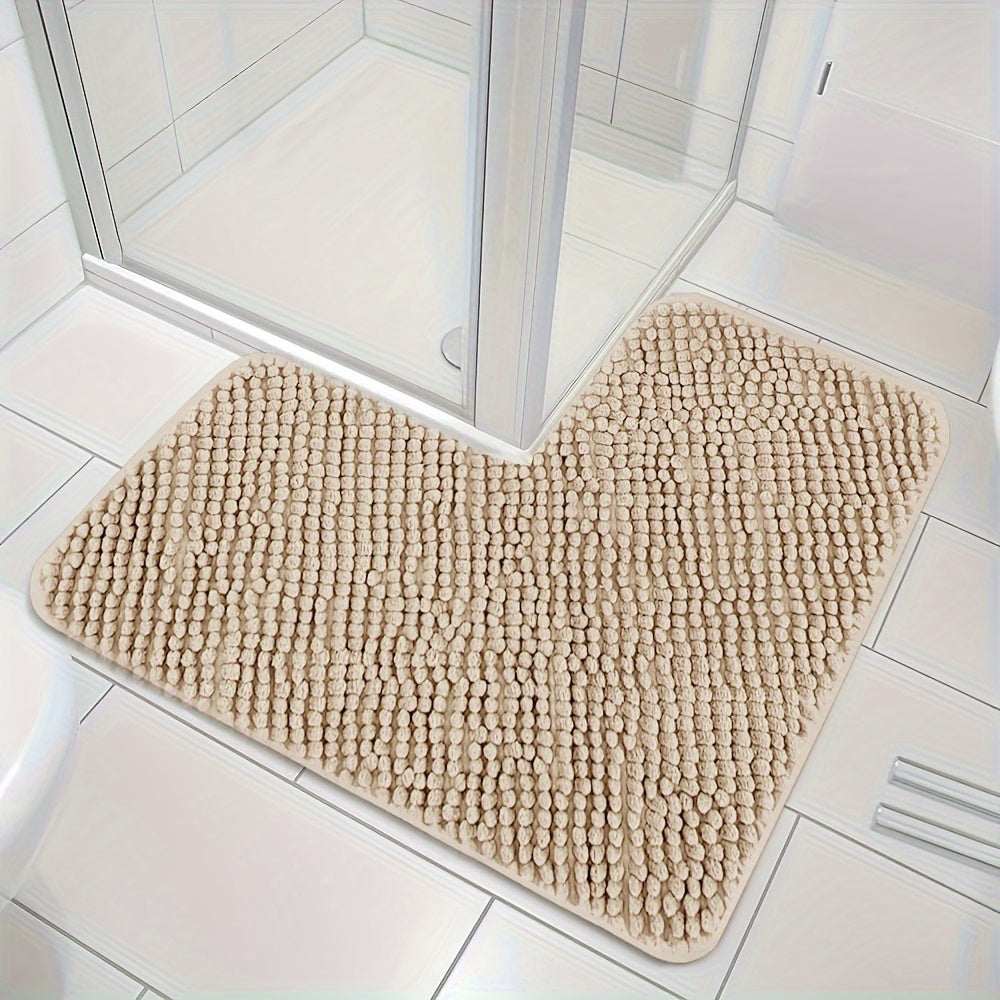 HoekZacht L-vormige Douchematt – Pluche Antislip Badmat met Hoge Absorptievermogen