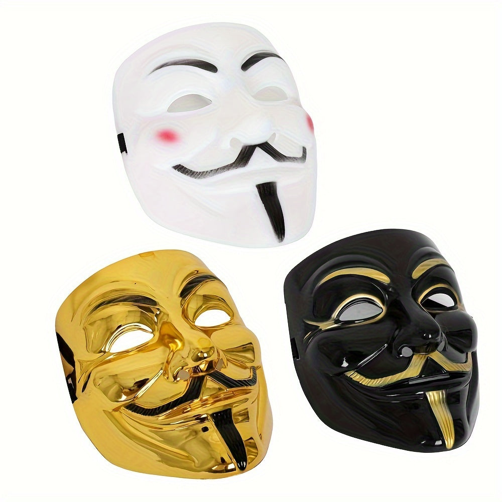 Heren Volledige Gezicht Plastic Halloween Masker | Anonieme Cosplay
