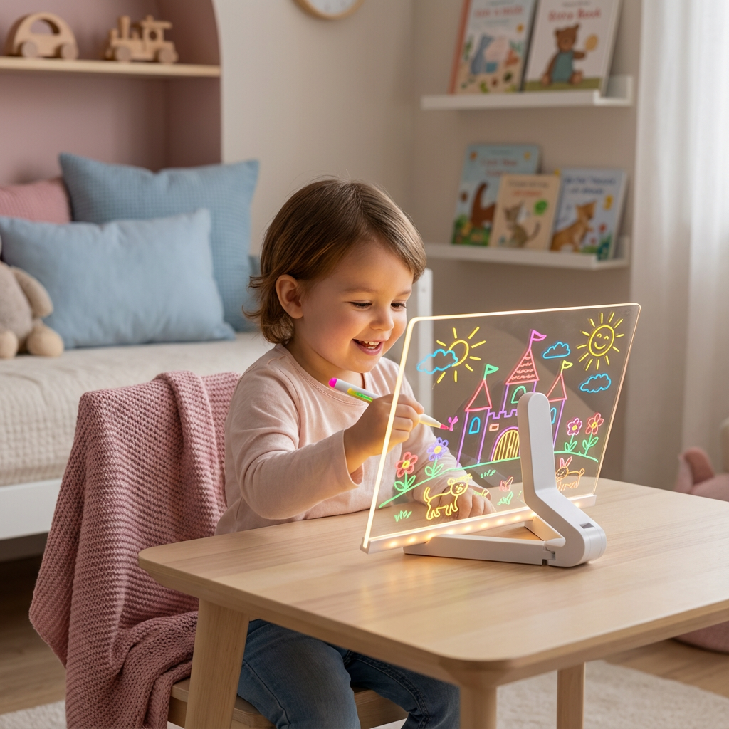 Verlicht LED tekenbord voor kinderen