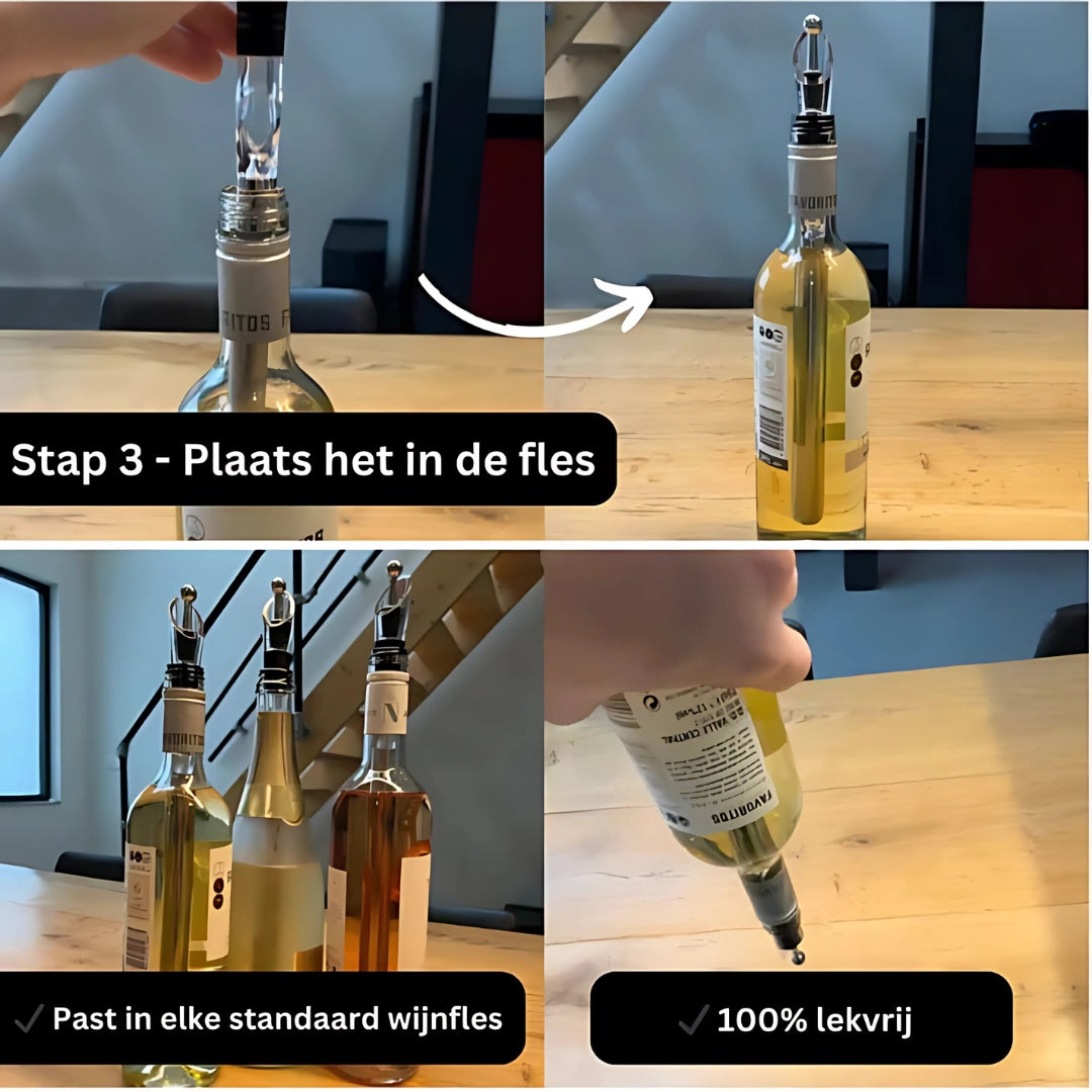 VinoElegance Luxe Wijnkoelstick | Perfecte temperatuur en elegant schenken