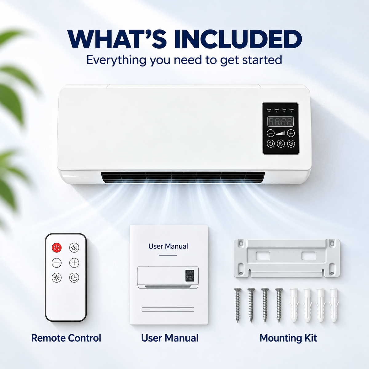 Wandairco & Verwarming 2-in-1 – Wandgemonteerde Airconditioner met Afstandsbediening