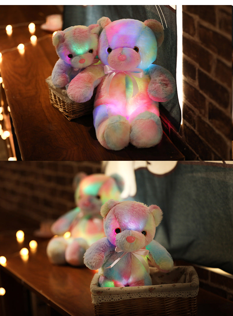 GlowBear | Kleurrijke LED Licht Teddybeer Pluche Speelgoed Kerstaanbieding