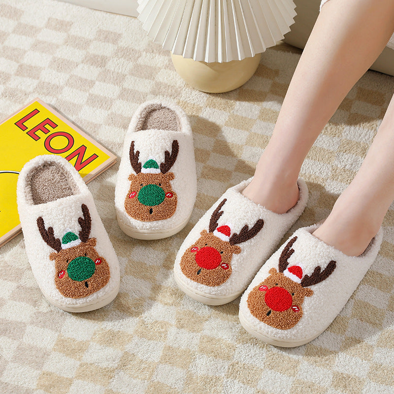 Warme Kerst Huisschoenen van Pluche